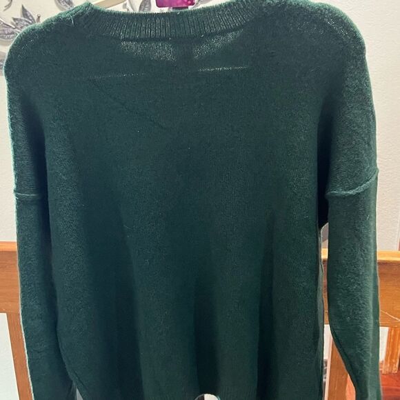 EUC Vince Camuto Forest Green Peace Oversized Sweater Size XS #043 - Picture 5 of 7